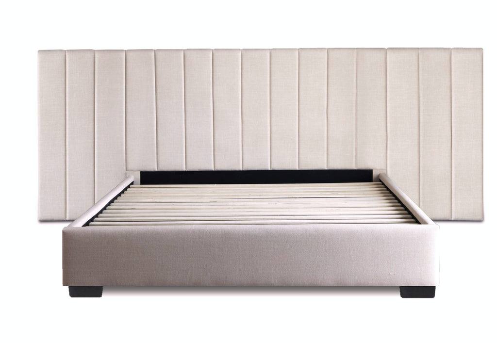 *NEW* Extended Bed Frame (Super King, King, Queen) - Camilla Coastal Luxe (Cream Linen)